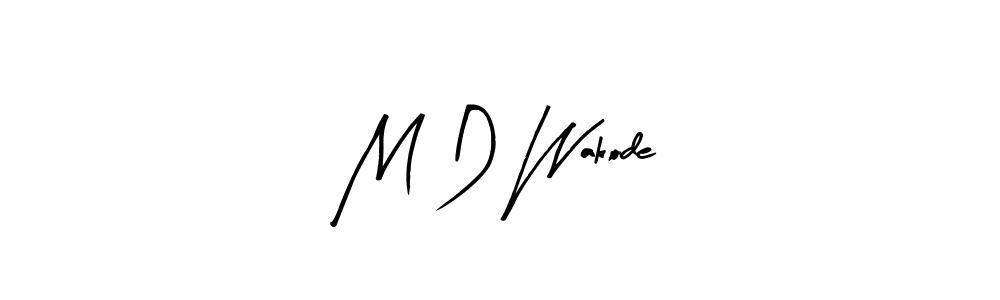 Make a beautiful signature design for name M D Wakode. Use this online signature maker to create a handwritten signature for free. M D Wakode signature style 8 images and pictures png
