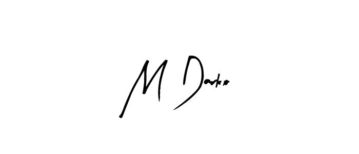 The best way (Arty Signature) to make a short signature is to pick only two or three words in your name. The name M Darko include a total of six letters. For converting this name. M Darko signature style 8 images and pictures png