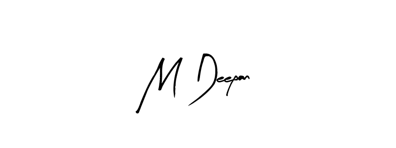 Design your own signature with our free online signature maker. With this signature software, you can create a handwritten (Arty Signature) signature for name M Deepan. M Deepan signature style 8 images and pictures png