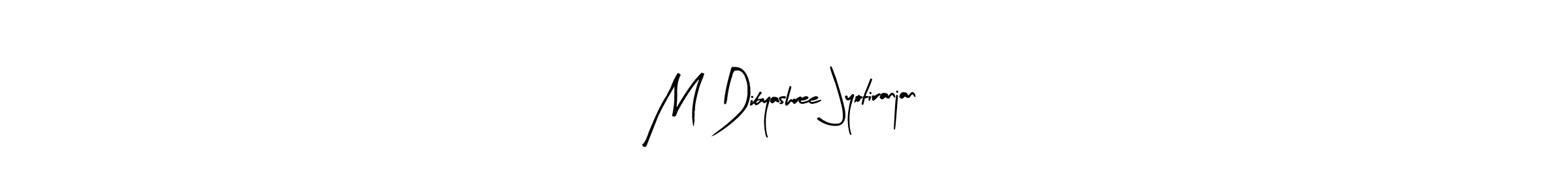 How to make M Dibyashree Jyotiranjan name signature. Use Arty Signature style for creating short signs online. This is the latest handwritten sign. M Dibyashree Jyotiranjan signature style 8 images and pictures png