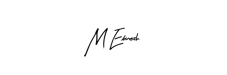 Design your own signature with our free online signature maker. With this signature software, you can create a handwritten (Arty Signature) signature for name M Ebinesh. M Ebinesh signature style 8 images and pictures png
