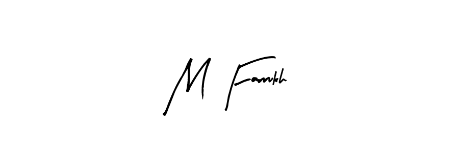 How to Draw M Farrukh signature style? Arty Signature is a latest design signature styles for name M Farrukh. M Farrukh signature style 8 images and pictures png