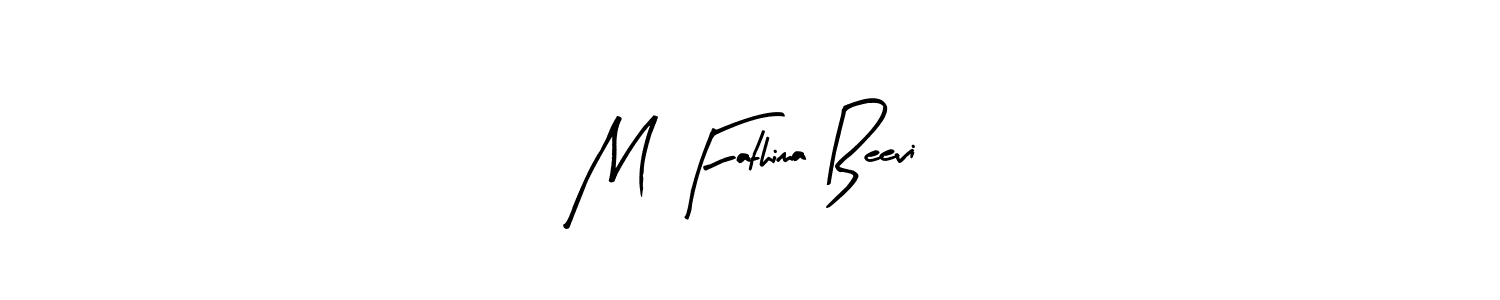 Make a beautiful signature design for name M Fathima Beevi. With this signature (Arty Signature) style, you can create a handwritten signature for free. M Fathima Beevi signature style 8 images and pictures png