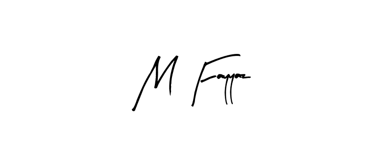 Create a beautiful signature design for name M Fayyaz. With this signature (Arty Signature) fonts, you can make a handwritten signature for free. M Fayyaz signature style 8 images and pictures png