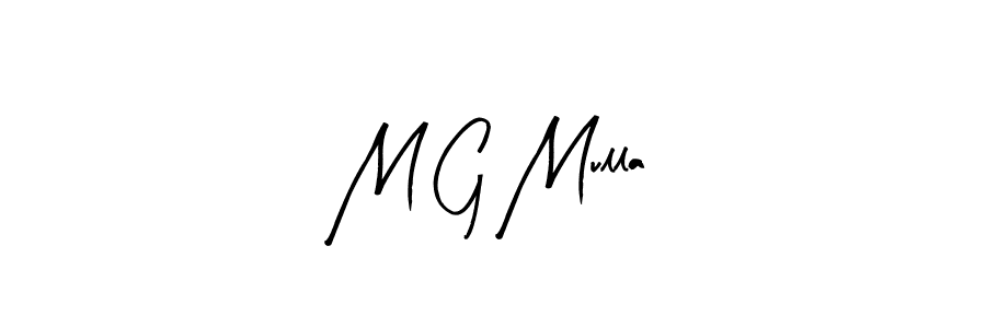 The best way (Arty Signature) to make a short signature is to pick only two or three words in your name. The name M G Mulla include a total of six letters. For converting this name. M G Mulla signature style 8 images and pictures png