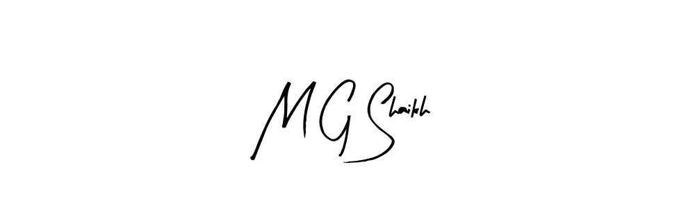 How to make M G Shaikh signature? Arty Signature is a professional autograph style. Create handwritten signature for M G Shaikh name. M G Shaikh signature style 8 images and pictures png