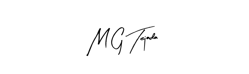 Arty Signature is a professional signature style that is perfect for those who want to add a touch of class to their signature. It is also a great choice for those who want to make their signature more unique. Get M G Tejada name to fancy signature for free. M G Tejada signature style 8 images and pictures png