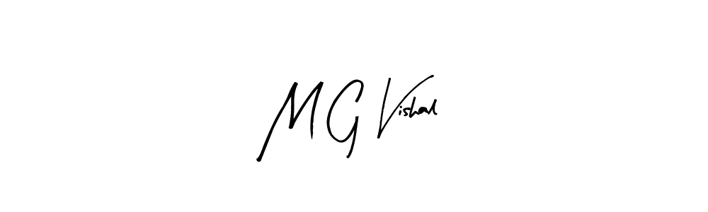 How to make M G Vishal name signature. Use Arty Signature style for creating short signs online. This is the latest handwritten sign. M G Vishal signature style 8 images and pictures png