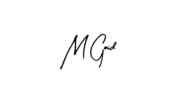 How to make M Gaid signature? Arty Signature is a professional autograph style. Create handwritten signature for M Gaid name. M Gaid signature style 8 images and pictures png