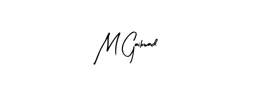 Create a beautiful signature design for name M Gaikwad. With this signature (Arty Signature) fonts, you can make a handwritten signature for free. M Gaikwad signature style 8 images and pictures png