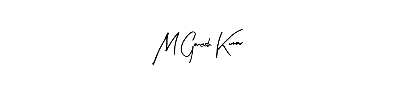 Use a signature maker to create a handwritten signature online. With this signature software, you can design (Arty Signature) your own signature for name M Ganesh Kumar. M Ganesh Kumar signature style 8 images and pictures png