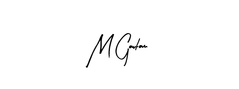 Design your own signature with our free online signature maker. With this signature software, you can create a handwritten (Arty Signature) signature for name M Gautam. M Gautam signature style 8 images and pictures png