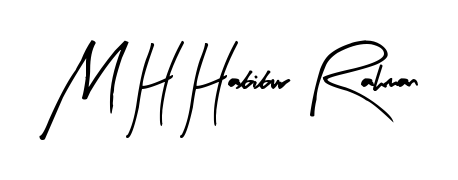 Discover how M H Habibur Rahman looks in an executive cursive font (Arty Signature). Perfect for legal documents, invoices, and certificates. M H Habibur Rahman signature style 8 images and pictures png