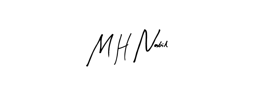 Best and Professional Signature Style for M H Nabil. Arty Signature Best Signature Style Collection. M H Nabil signature style 8 images and pictures png