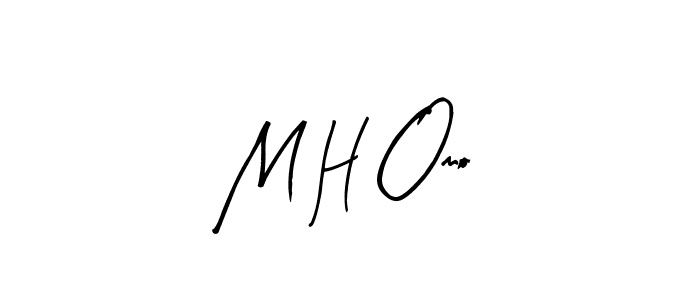 The best way (Arty Signature) to make a short signature is to pick only two or three words in your name. The name M H Omo include a total of six letters. For converting this name. M H Omo signature style 8 images and pictures png