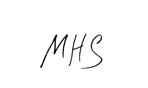 Similarly Arty Signature is the best handwritten signature design. Signature creator online .You can use it as an online autograph creator for name M H S. M H S signature style 8 images and pictures png