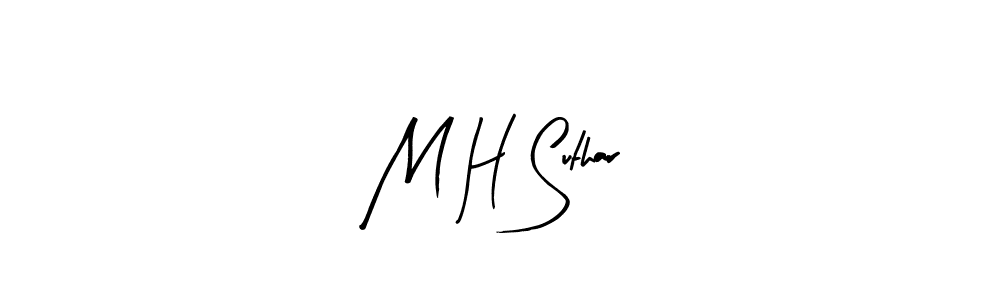 if you are searching for the best signature style for your name M H Suthar. so please give up your signature search. here we have designed multiple signature styles  using Arty Signature. M H Suthar signature style 8 images and pictures png