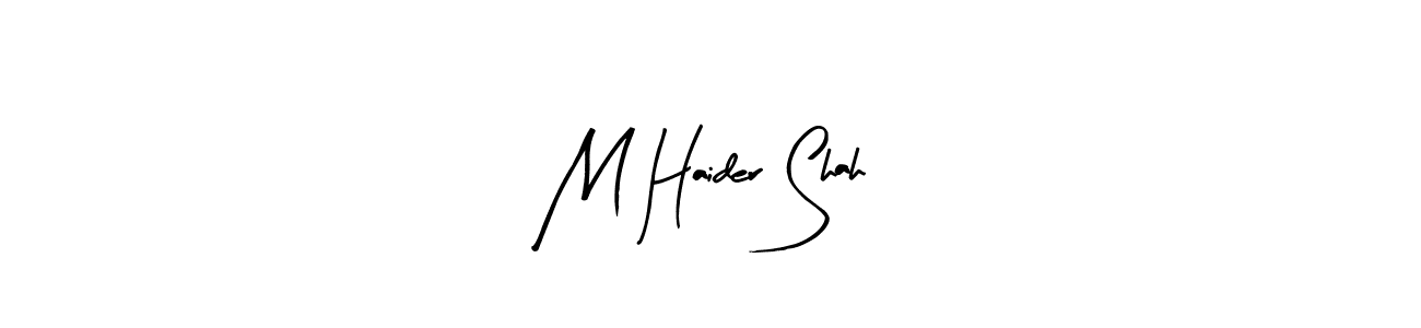 Use a signature maker to create a handwritten signature online. With this signature software, you can design (Arty Signature) your own signature for name M Haider Shah. M Haider Shah signature style 8 images and pictures png