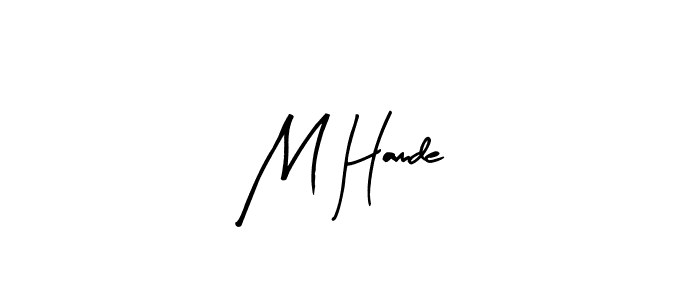 Create a beautiful signature design for name M Hamde. With this signature (Arty Signature) fonts, you can make a handwritten signature for free. M Hamde signature style 8 images and pictures png