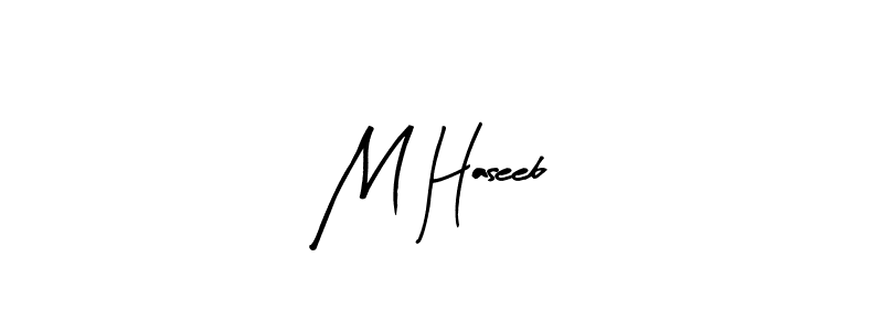 M Haseeb stylish signature style. Best Handwritten Sign (Arty Signature) for my name. Handwritten Signature Collection Ideas for my name M Haseeb. M Haseeb signature style 8 images and pictures png