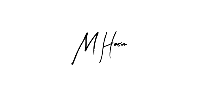 Make a beautiful signature design for name M Hasim. With this signature (Arty Signature) style, you can create a handwritten signature for free. M Hasim signature style 8 images and pictures png