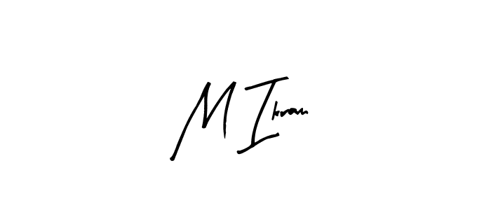 Create a beautiful signature design for name M Ikram. With this signature (Arty Signature) fonts, you can make a handwritten signature for free. M Ikram signature style 8 images and pictures png