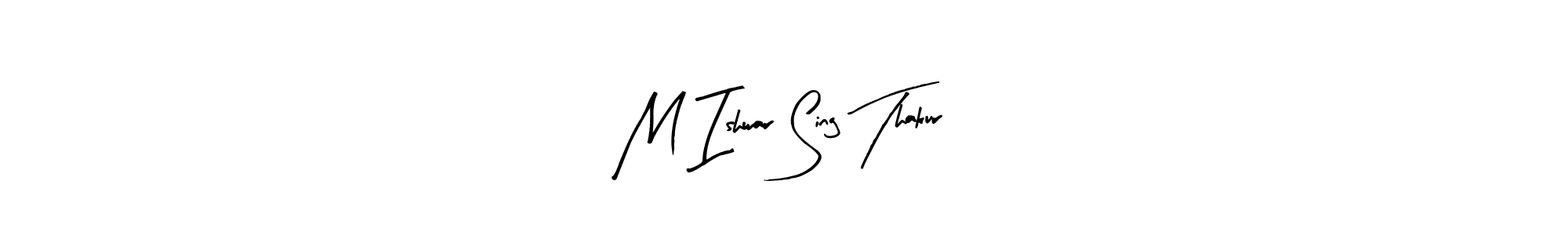 The best way (Arty Signature) to make a short signature is to pick only two or three words in your name. The name M Ishwar Sing Thakur include a total of six letters. For converting this name. M Ishwar Sing Thakur signature style 8 images and pictures png