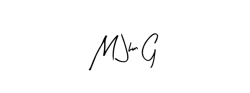 Make a beautiful signature design for name M Jhun G. With this signature (Arty Signature) style, you can create a handwritten signature for free. M Jhun G signature style 8 images and pictures png