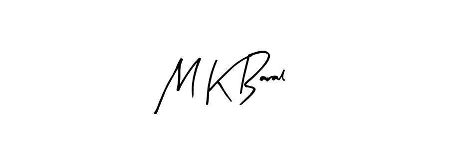 if you are searching for the best signature style for your name M K Baral. so please give up your signature search. here we have designed multiple signature styles  using Arty Signature. M K Baral signature style 8 images and pictures png