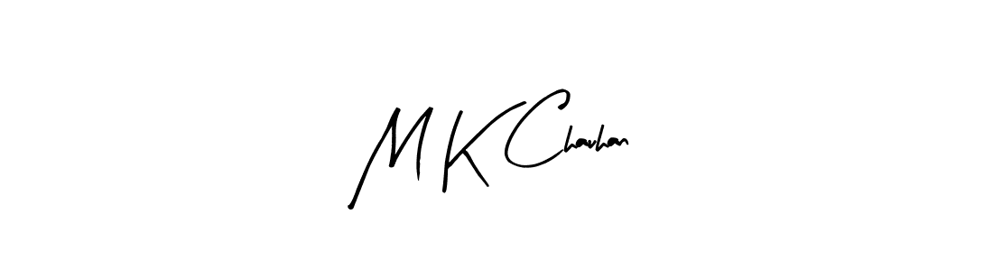 if you are searching for the best signature style for your name M K Chauhan. so please give up your signature search. here we have designed multiple signature styles  using Arty Signature. M K Chauhan signature style 8 images and pictures png