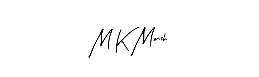 Create a beautiful signature design for name M K Monish. With this signature (Arty Signature) fonts, you can make a handwritten signature for free. M K Monish signature style 8 images and pictures png