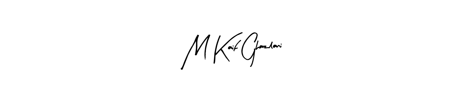 Arty Signature is a professional signature style that is perfect for those who want to add a touch of class to their signature. It is also a great choice for those who want to make their signature more unique. Get M Kaif Ghazlani name to fancy signature for free. M Kaif Ghazlani signature style 8 images and pictures png