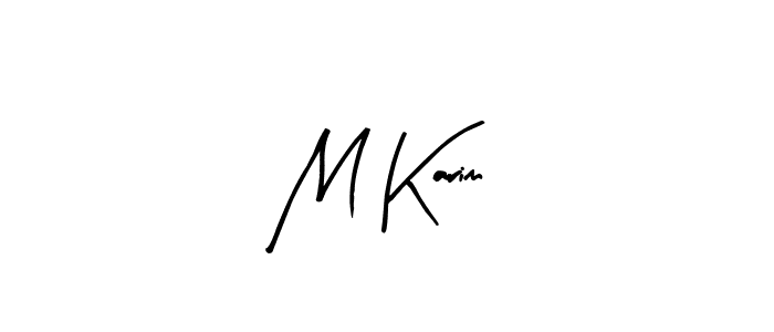 Create a beautiful signature design for name M Karim. With this signature (Arty Signature) fonts, you can make a handwritten signature for free. M Karim signature style 8 images and pictures png