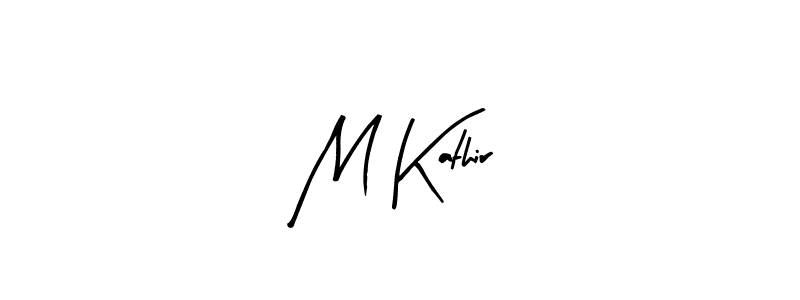 Use a signature maker to create a handwritten signature online. With this signature software, you can design (Arty Signature) your own signature for name M Kathir. M Kathir signature style 8 images and pictures png