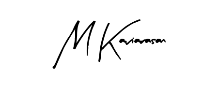 The Arty Signature font transforms the name M Kaviarasan into an executive sign with sharp precision and distinguished character. M Kaviarasan signature style 8 images and pictures png