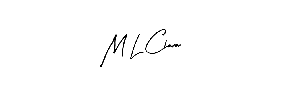 Similarly Arty Signature is the best handwritten signature design. Signature creator online .You can use it as an online autograph creator for name M L Charan. M L Charan signature style 8 images and pictures png