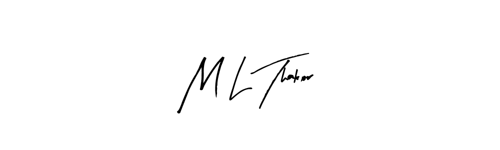 Design your own signature with our free online signature maker. With this signature software, you can create a handwritten (Arty Signature) signature for name M L Thakor. M L Thakor signature style 8 images and pictures png