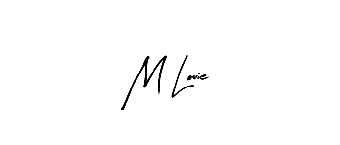 Arty Signature is a professional signature style that is perfect for those who want to add a touch of class to their signature. It is also a great choice for those who want to make their signature more unique. Get M Louie name to fancy signature for free. M Louie signature style 8 images and pictures png