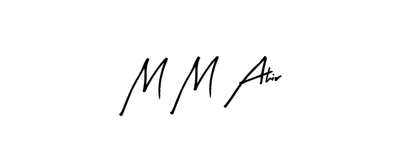 if you are searching for the best signature style for your name M M Ahir. so please give up your signature search. here we have designed multiple signature styles  using Arty Signature. M M Ahir signature style 8 images and pictures png