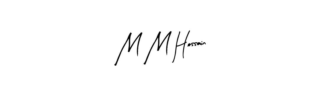 How to make M M Hossain signature? Arty Signature is a professional autograph style. Create handwritten signature for M M Hossain name. M M Hossain signature style 8 images and pictures png