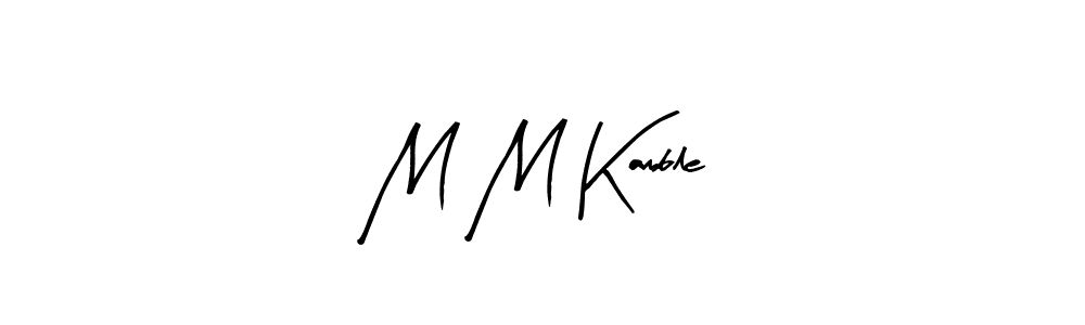 The best way (Arty Signature) to make a short signature is to pick only two or three words in your name. The name M M Kamble include a total of six letters. For converting this name. M M Kamble signature style 8 images and pictures png