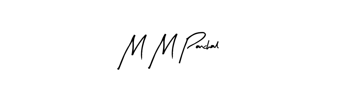 How to make M M Panchal name signature. Use Arty Signature style for creating short signs online. This is the latest handwritten sign. M M Panchal signature style 8 images and pictures png