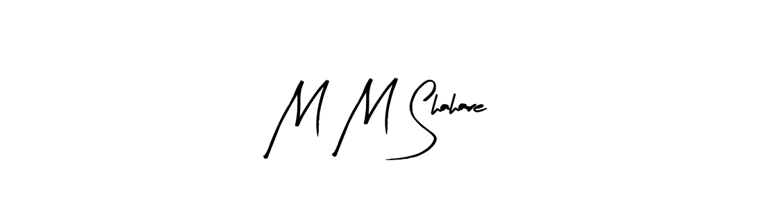 M M Shahare stylish signature style. Best Handwritten Sign (Arty Signature) for my name. Handwritten Signature Collection Ideas for my name M M Shahare. M M Shahare signature style 8 images and pictures png