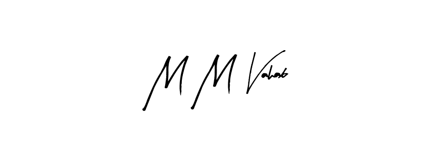 Also we have M M Vahab name is the best signature style. Create professional handwritten signature collection using Arty Signature autograph style. M M Vahab signature style 8 images and pictures png