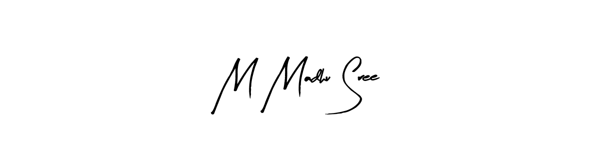 This is the best signature style for the M Madhu Sree name. Also you like these signature font (Arty Signature). Mix name signature. M Madhu Sree signature style 8 images and pictures png