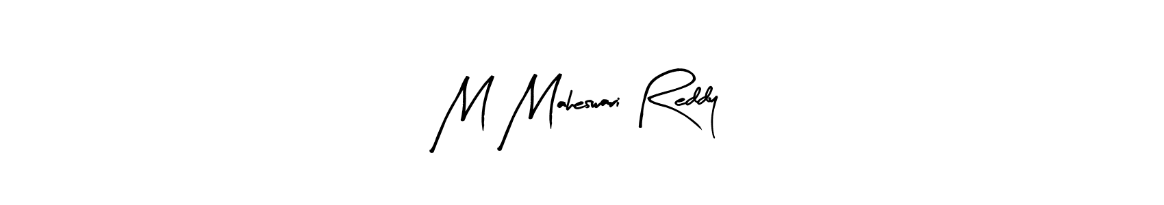 Arty Signature is a professional signature style that is perfect for those who want to add a touch of class to their signature. It is also a great choice for those who want to make their signature more unique. Get M Maheswari Reddy name to fancy signature for free. M Maheswari Reddy signature style 8 images and pictures png