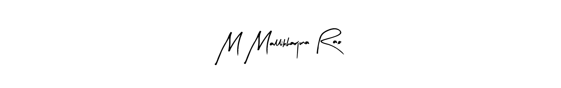 Arty Signature is a professional signature style that is perfect for those who want to add a touch of class to their signature. It is also a great choice for those who want to make their signature more unique. Get M Mallikharjuna Rao name to fancy signature for free. M Mallikharjuna Rao signature style 8 images and pictures png