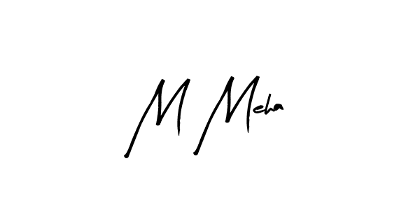 The best way (Arty Signature) to make a short signature is to pick only two or three words in your name. The name M Meha include a total of six letters. For converting this name. M Meha signature style 8 images and pictures png