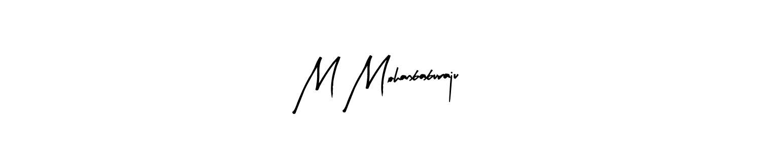 How to make M Mohanbaburaju name signature. Use Arty Signature style for creating short signs online. This is the latest handwritten sign. M Mohanbaburaju signature style 8 images and pictures png