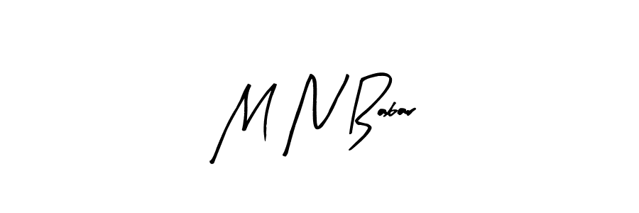 Similarly Arty Signature is the best handwritten signature design. Signature creator online .You can use it as an online autograph creator for name M N Babar. M N Babar signature style 8 images and pictures png